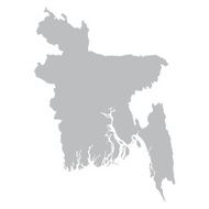 grey map of Bangladesh