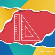 Triangle ruler line icon N2