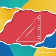 Triangle ruler line icon N3