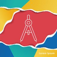 Stationery compasses line icon N5