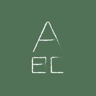Letters icon drawn in chalk