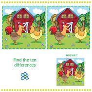 Game for children - find ten differences