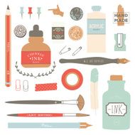 Vintage vector art tools N4