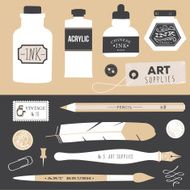 Vintage vector art tools N5