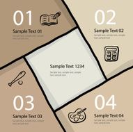 brown color four steps template