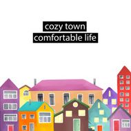 Copyspace frame with the different houses