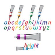 paint tubes font N2