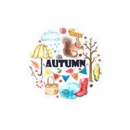 Watercolor autumn set N2