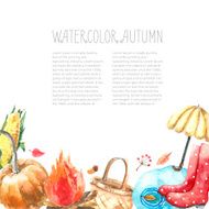 Watercolor autumn set N3