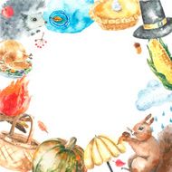 Watercolor autumn set N4