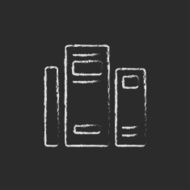 Books icon drawn in chalk N2