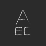 Letters icon drawn in chalk N2
