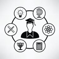 Education info graphic design clean vector N4