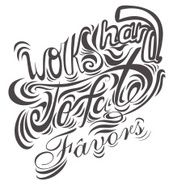 Vector lettering Grey letters written on a white background