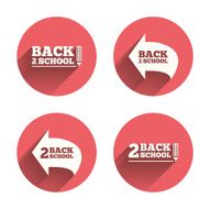 Back to school icons Studies after the holidays N4
