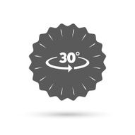 Angle 30 degrees sign icon Geometry math symbol