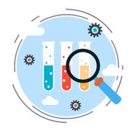 Science research vector illustration