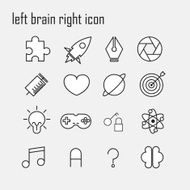 Line icons Brain icon Modern infographic vector logo