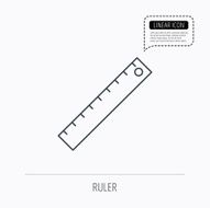 Ruler icon Straightedge sign N3