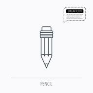 Pencil icon Drawing tool sign N4