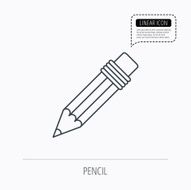 Pencil icon Drawing tool sign N5