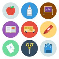 Elementary School Icons &mdash; Circle Series
