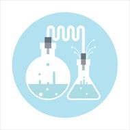 Experiment discovery science theme flat style colorful vect