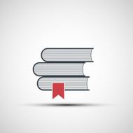 Vector icons stacks of books