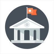 University theme flat style colorful vector icon for info gra N2