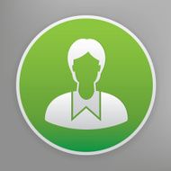 Student icon design on green button vector N2