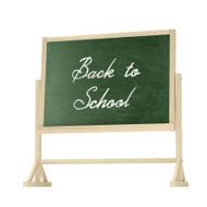 Back to School concept Blackboard chalkboard isolated on white