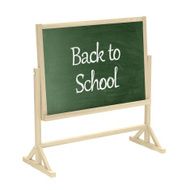 Back to School concept Blackboard chalkboard isolated on white N2