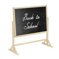 Back to School concept Blackboard chalkboard isolated on white N5
