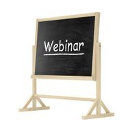 Webinar concept Blackboard chalkboard isolated on white N2