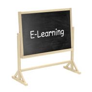 blackboard chalkboard isolated on white e-learning concept