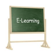 blackboard chalkboard isolated on white e-learning concept N2
