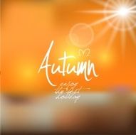Autumn sun abstract vector background