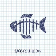 Vector icon of fishbone N5