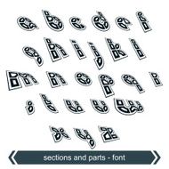 Typescript retro style technical 3D font contemporary