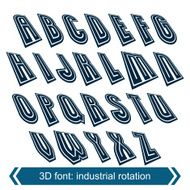 Dimensional shift letters with rotation effect creative