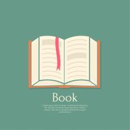 Open book with a bookmark N2