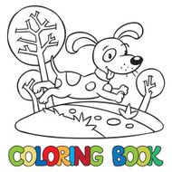 Coloring book of little dog or puppy N4