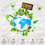 Ecology concept save world vector illustration N51