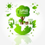 Ecology concept save world vector illustration N52