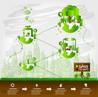 Ecology concept save world vector illustration N54