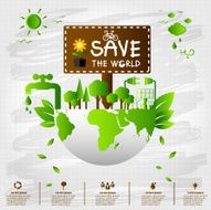 Ecology concept save world vector illustration N55
