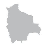 grey map of Bolivia