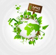 Ecology concept save world vector illustration N56