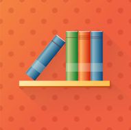 Bookshelf cartoon