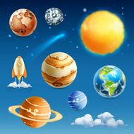 Space and planets icons